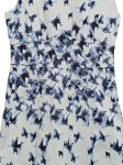 Vorschaubild 2 von Damen Kleid Gr. 34 XS Weiß Blau Schmetterling Festlich