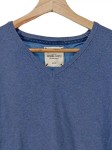 Vorschaubild 2 von Pullover Herren Blau Gr. 50/M Baumwolle Polyamid Elasthan Meliert Casual
