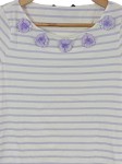 Vorschaubild 3 von Damen T-Shirt gestreift Blumen Applikationen Mehrfarbig XS