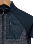Vorschaubild 2 von Kinder Pullover Grau Meliert Sportlich Gr. 128 Half Zip