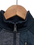 Vorschaubild 3 von Kinder Pullover Grau Meliert Sportlich Gr. 128 Half Zip