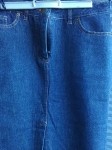 Vorschaubild 4 von Jeansrock Damen Blau Uni Midirock Gr. 40 Baumwolle