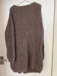 Vorschaubild 2 von Damen Strickjacke Gr. 42 XL Braun Rippstrick Glitzer Langarm