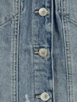 Vorschaubild 3 von Damen Jeansjacke Blau XL mit Adler-Stickerei Streetwear