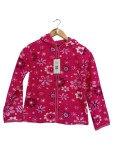 Vorschaubild 1 von Fleecejacke Kinder Gr. 140 Pink Polyester Florales Muster Casual Langarm