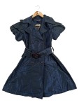 Vorschaubild 1 von Übergangsmantel Damen Gr. 36/S Blau Baumwolle Uni Feminin Kurzarm