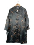 Vorschaubild 1 von Damen Nachthemd Gr. 36/38 Grau Klassisch Blumenmuster Langarm