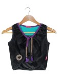 Vorschaubild 1 von KIEZELTJE Mädchen Weste Gr. 128 Schwarz Fleece Quasten Lila