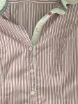 Vorschaubild 2 von Damen Hemdbluse Gr. 34/XS Gestreift Rot Weiß Langarm