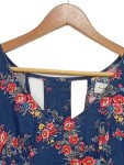 Vorschaubild 3 von Damen Sommerkleid Gr. 32/XXS Blau Blumenmuster Viskose