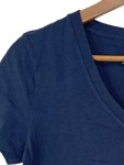 Vorschaubild 3 von Damen T-Shirt Blau Gr. 34/XS Casual V-Ausschnitt