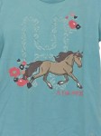 Vorschaubild 3 von T-Shirt Kinder Gr. 128 Türkis Baumwolle Tiermotive Casual Kurzarm