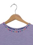 Vorschaubild 2 von Kinder T-Shirt Mädchen Lila Gr. 152 Farbenfroh Bunte Applikationen