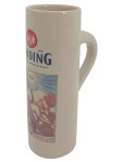 Vorschaubild 2 von Bierkrug Keramik Vintage Beige Motiv Bier 0,5L Krug