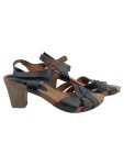 Vorschaubild 1 von Damen Sandaletten Schwarz Leder Gr. 38 Blockabsatz 7cm