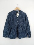 Vorschaubild 2 von Best Connections Damen Bluse Blumenmuster Langarm Blau Gr. 38 M Baumwolle