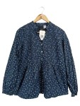 Vorschaubild 1 von Best Connections Damen Bluse Blumenmuster Langarm Blau Gr. 38 M Baumwolle