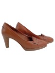 Vorschaubild 1 von Konstantin Starke Penny Loafer Pumps Damen Leder Braun Gr. 39.5 8cm Absatz
