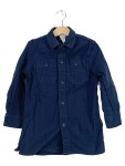 Vorschaubild 1 von Freizeithemd Kinder Gr. 110 Blau Baumwolle Uni Casual Langarm 37 cm Knopf
