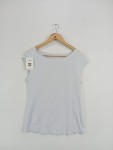 Vorschaubild 2 von Top Damen Blau Gr. 38 Baumwolle Uni Basic Kurzarm Casual