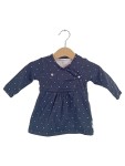 Vorschaubild 1 von Baby Mädchen Kleid Gr. 62 Blau Herzen Baumwolle