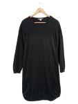 Vorschaubild 1 von Damen Strickkleid Schwarz Gr. 40/L Langarm Basic Rippstrick