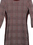 Vorschaubild 3 von Etuikleid Damen Gr. XXS Kariert Grau Rot Jersey