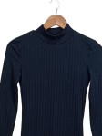 Vorschaubild 2 von Damen Strickkleid Casual Rippstrick Blau Gr. 32/XXS
