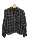 Vorschaubild 1 von Damen Hemdbluse Kariert Schwarz Gr. 38/M Langarm Feminin