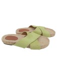 Vorschaubild 1 von Sandalen Damen Gr. 39 Grün Casual Kreuzriemen Espadrilles