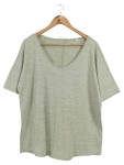 Vorschaubild 1 von Damen T-Shirt Gr. 44 Grün Casual Viskose Kurzarm Shirt