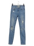 Vorschaubild 1 von Ripped Jeans Damen Blau Gr. W25/34/XS Baumwolle Uni Streetwear 30 cm