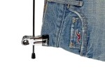 Vorschaubild 3 von Jeansshorts Damen W24 Blau Casual Fransen Logo