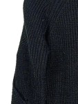 Vorschaubild 4 von Damen Strickpullover Schwarz XS Modern Rippstrick Langarm