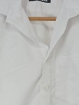 Vorschaubild 2 von Freizeithemd Kinder Gr. 146 Weiß Baumwolle Uni Casual Kurzarm 44 cm