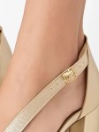 Vorschaubild 2 von Sandaletten Damen Gr. 38 Gold Elegant Blockabsatz Riemchen