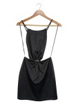 Vorschaubild 1 von Sommerkleid Damen Schwarz Gr. 36/S Polyester Elasthan Uni Modern