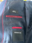 Vorschaubild 3 von Sakko Herren Schwarz Gr. 48/M Strukturmuster Business Langarm Knopf