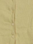 Vorschaubild 4 von Strickjacke Damen Gelb Gr. 36/S Baumwolle Rippstrick Basic Langarm Alltag
