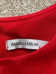 Vorschaubild 3 von Damen Festliches Samtkleid Rot Gestreift Gr. L Elegant