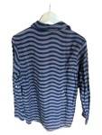 Vorschaubild 2 von Damen Hemdbluse Gr. 36/S Gestreift Braun Blau Baumwolle Langarm