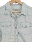 Vorschaubild 4 von Hemdbluse Damen S Blau Lyocell Casual Langarm