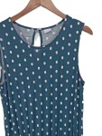 Vorschaubild 2 von Sommerkleid Damen Petrol Punkte Maxi Viskose Gr. 38/M