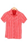 Vorschaubild 1 von Damen Hemdbluse Kariert Rot Gr. 32/XS Outdoor Kurzarm Bluse Casual