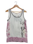 Vorschaubild 1 von Damen Top Shirt Gr. 40 L Mehrfarbig Blumenmuster Casual Baumwolle