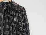 Vorschaubild 2 von Damen Hemdbluse Kariert Schwarz Gr. 38/M Langarm Feminin