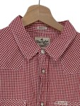 Vorschaubild 3 von Herren Freizeithemd Kariert Rot Gr. 50/L Slim Fit Baumwolle