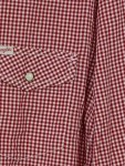 Vorschaubild 4 von Herren Freizeithemd Kariert Rot Gr. 50/L Slim Fit Baumwolle