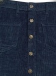 Vorschaubild 2 von Damen Cordrock Minirock Blau Gr. S Retro Knopfleiste