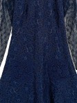 Vorschaubild 2 von Damen festliches Kleid Spitze Langarm Gr. 36 Blau Elegant